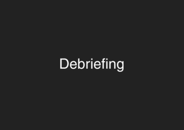 Debriefing［デブリーフィング］